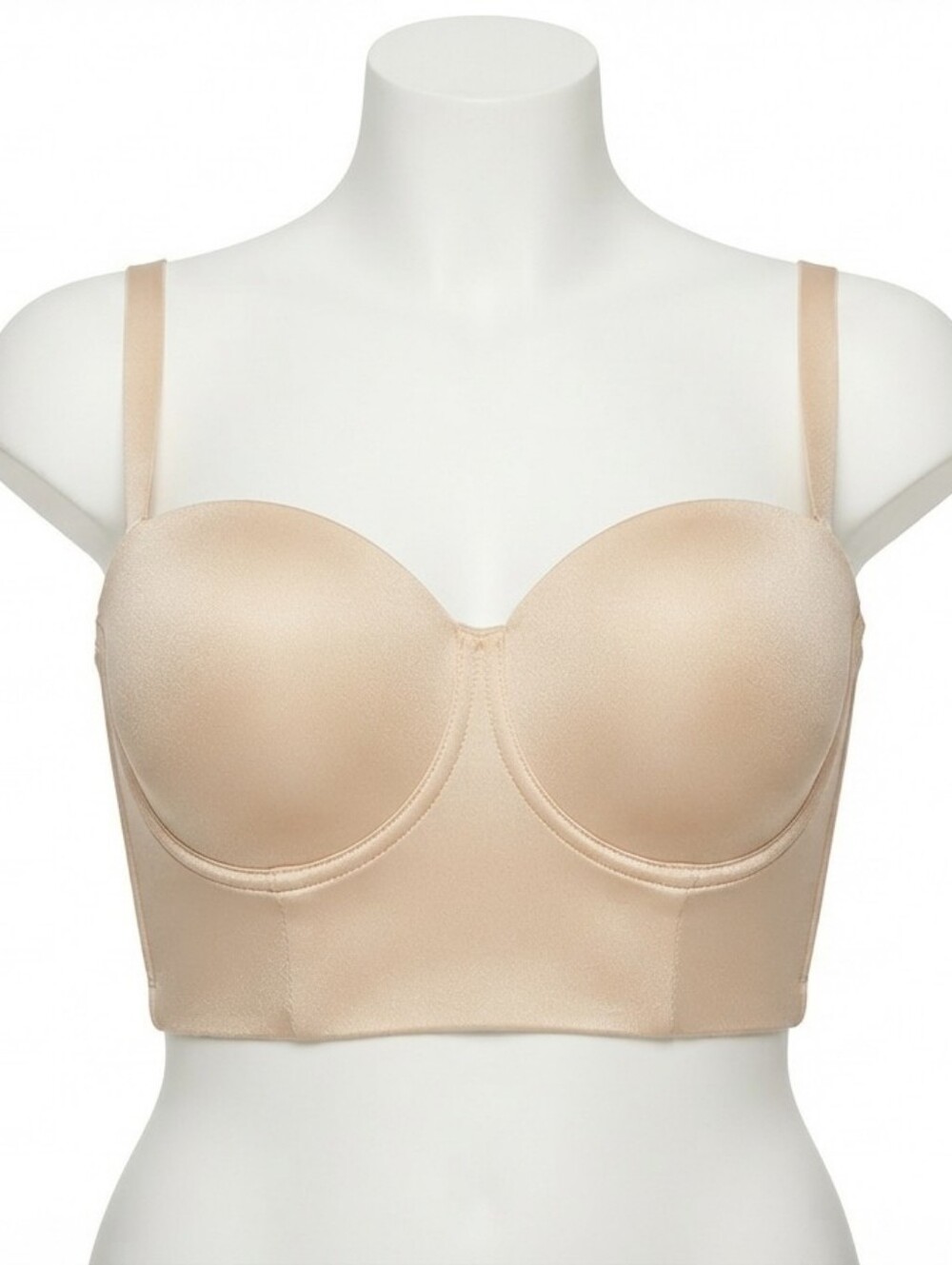 Serra Strapless Longline Bra - White